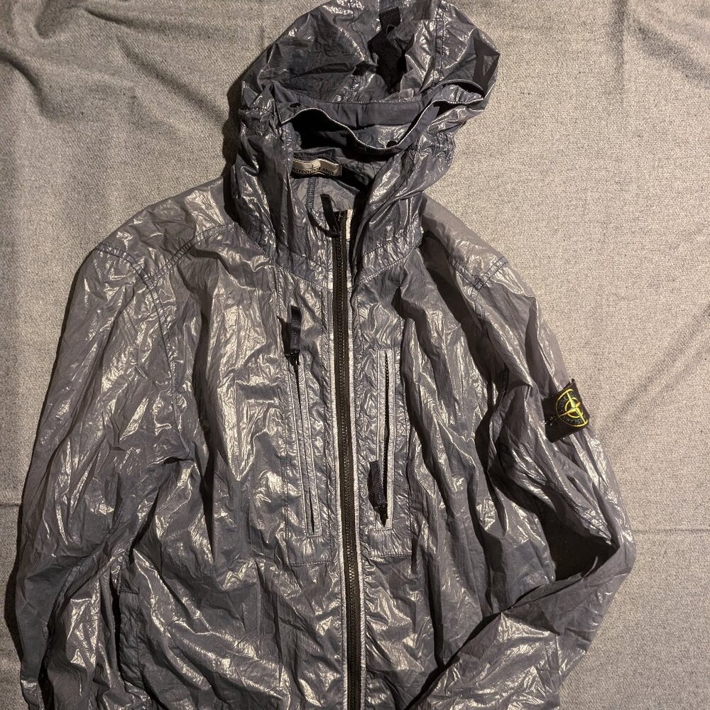 Stone Island Packable Rain Jacket - Blueish Gray Transparent - Stylish & Fun - Picture 2 of 9